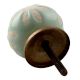 Sage Green Etched Ceramic Floral Cabinet Knob Online 